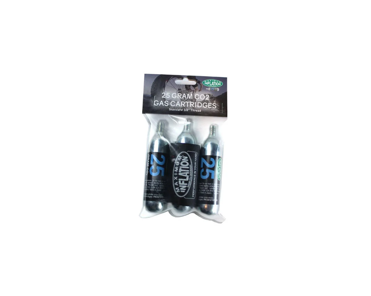 Maximum Inflation CO2 Cartridges (25g) (3 Pack)